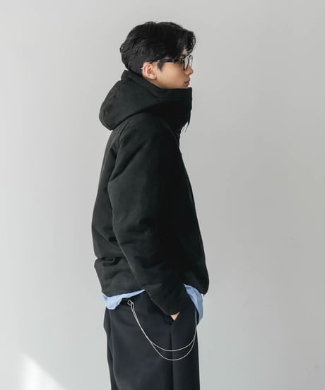 AEROGEL×SEA ISLAND MICROFIBER SUEDE HOODED BLOUSON