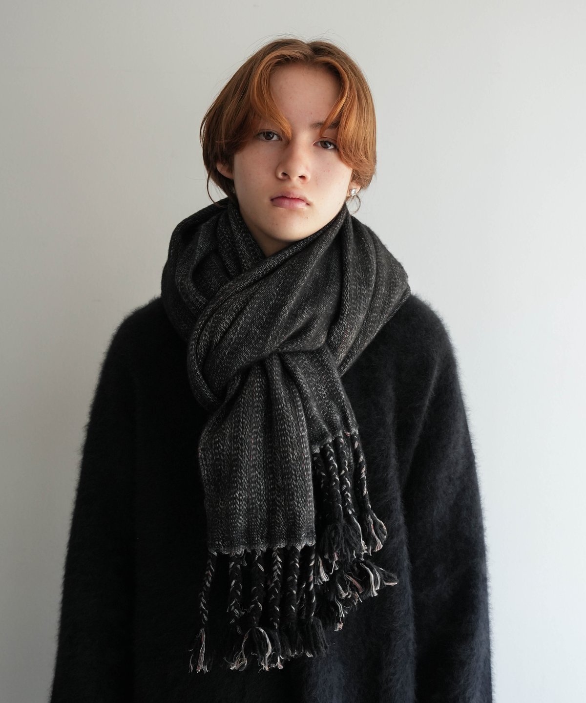 Re: ヤクウールストール　グレー　RePLAY　CTHY Re: ヤクウールストール グレー RePLAY CTHY HIGH-END YAK WOOL FRINGE