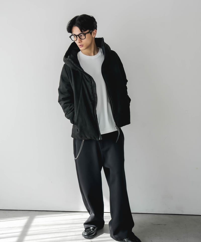 AEROGEL×SEA ISLAND MICROFIBER SUEDE HOODED BLOU