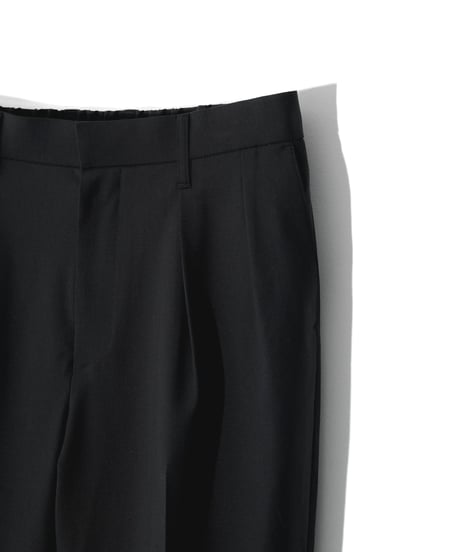 WASHABLE SUMMER WOOL TAPERED TROUSERS