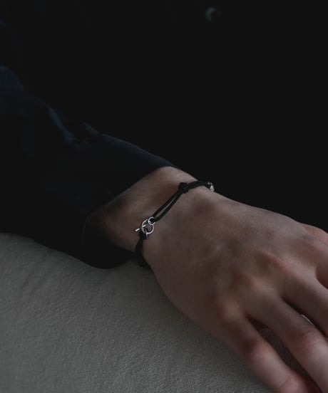 BRAIDED SILK CORD BRACELET by Silver 950