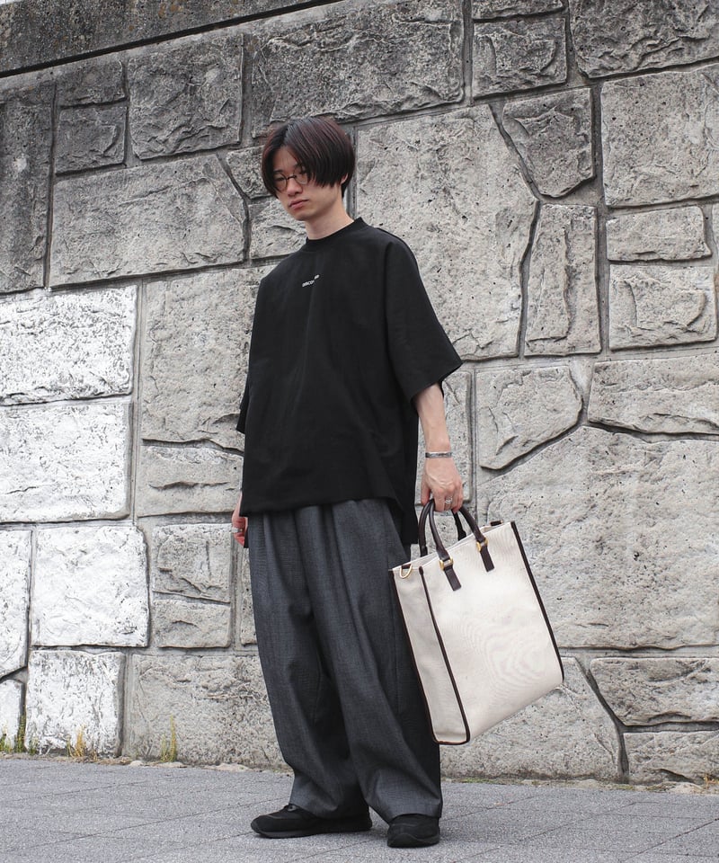 CTHY    LEATHER JUTE TOTE BAG