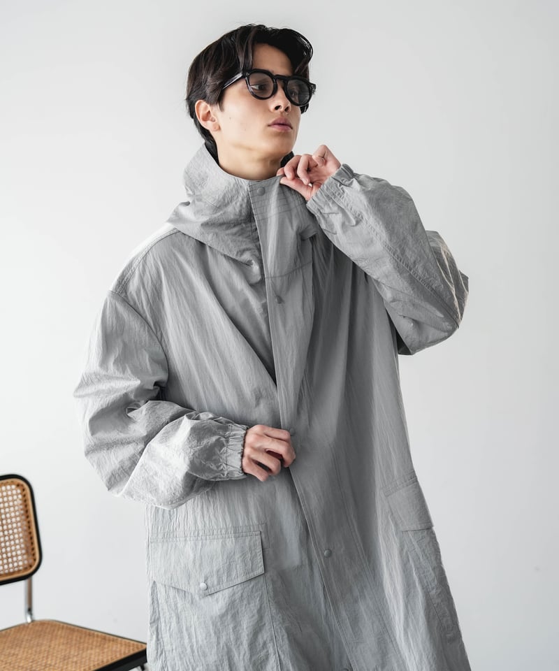 LUXURY MATERIAL HOODED COAT by LIMONTA ITALY FA