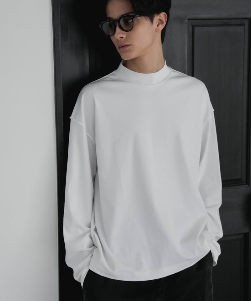 LUXURY MATERIAL SUVIN PLATINUM LONG SLEEVE MOCK