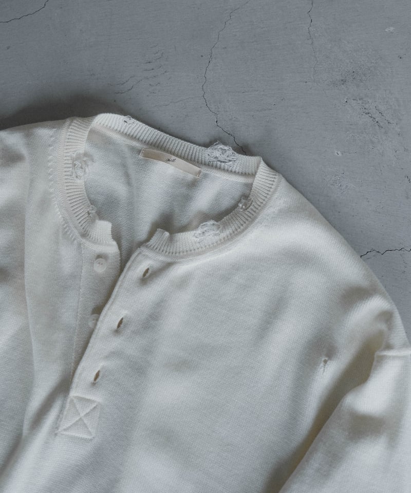CTHY + mill】CRASH HENLEY NECK KNIT | CTHY CTHY + mill】CRASH HENLEY NECK KNIT | CTHY