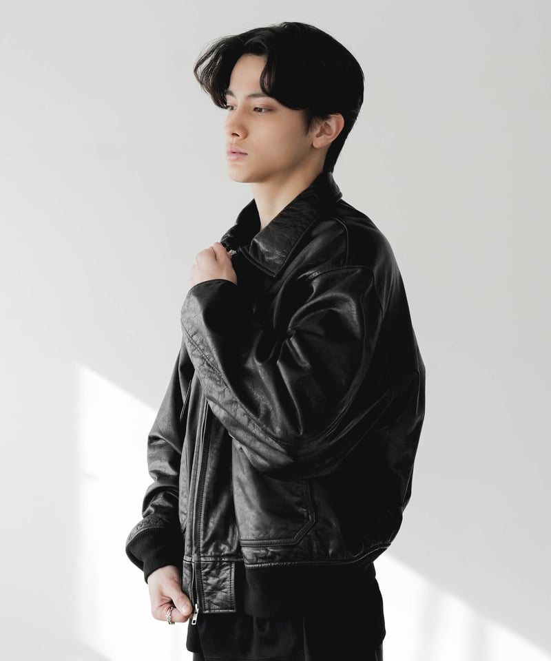 VINTAGE COW LEATHER BLOUSON | CTHY