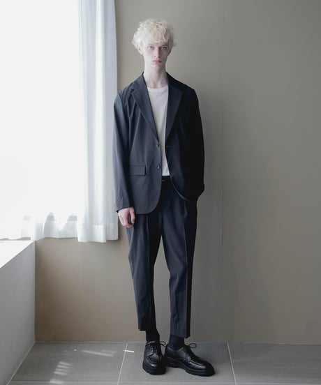 WASHABLE SUMMER WOOL TAPERED TROUSERS
