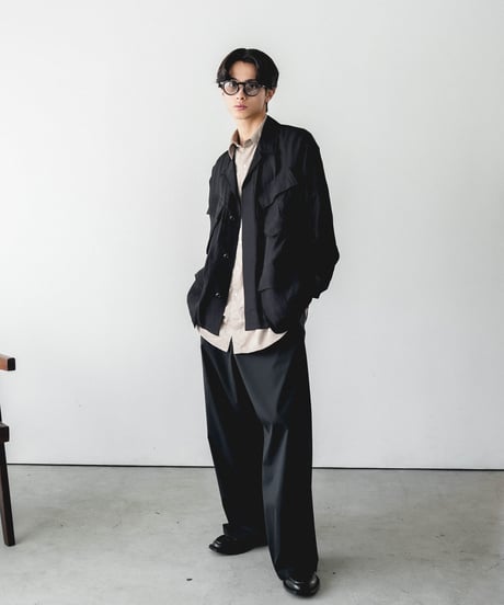 HIGH-END VISCOSE LINEN DRAPE FATIGUE JACKET