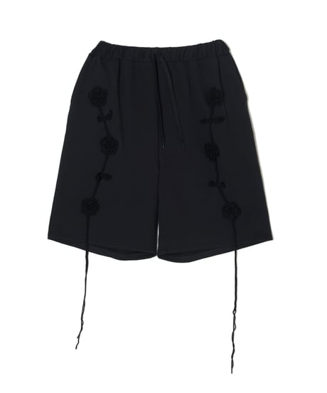 [DISCOVERED27SS] ROSE CROCHET SWEAT SHORTS