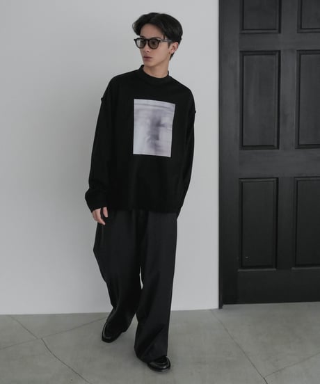 LUXURY MATERIAL SUVIN PLATINUM LONG SLEEVE MOCKNECK CUTSEW