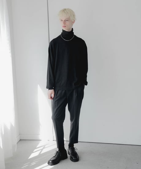 WASHABLE SUMMER WOOL TAPERED TROUSERS