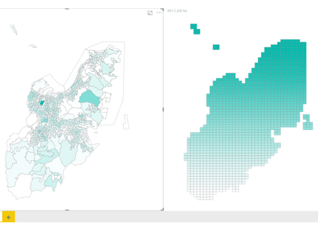 北九州市東部：PowerBI向けH27年度国政調査(町丁・字)TopoJSON