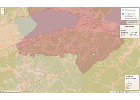 島根県：PowerBI&ローカルHTML向けH31年行政区域TopoJSON