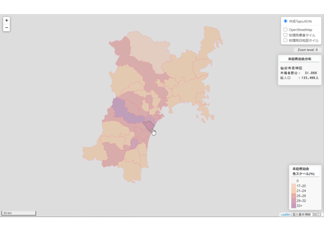 宮城県：PowerBI&ローカルHTML向けH31年行政区域TopoJSON