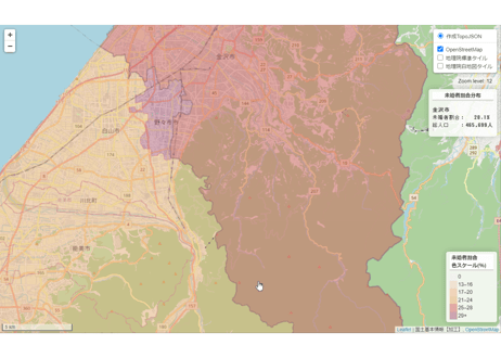 石川県：PowerBI&ローカルHTML向けH31年行政区域TopoJSON