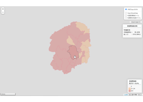 栃木県：PowerBI&ローカルHTML向けH31年行政区域TopoJSON