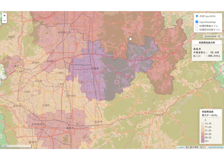 奈良県：PowerBI&ローカルHTML向けH31年行政区域TopoJSON
