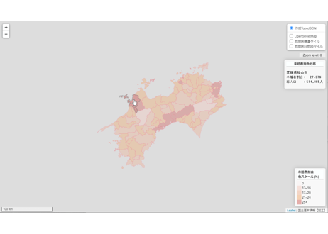 四国地方：PowerBI&ローカルHTML向けH31年行政区域TopoJSON