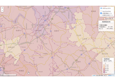 千葉県：PowerBI&ローカルHTML向けH31年行政区域TopoJSON