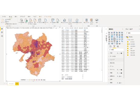 近畿地方：PowerBI&ローカルHTML向けH31年行政区域TopoJSON