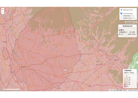 群馬県：PowerBI&ローカルHTML向けH31年行政区域TopoJSON
