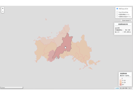 山口県：PowerBI&ローカルHTML向けH31年行政区域TopoJSON