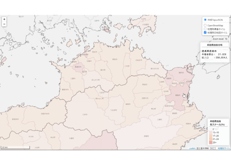 四国地方：PowerBI&ローカルHTML向けH31年行政区域TopoJSON