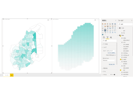 横浜市第1区：PowerBI向けH27年度国政調査(町丁・字)TopoJSON