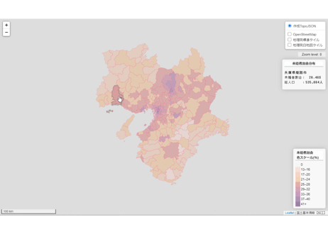 近畿地方：PowerBI&ローカルHTML向けH31年行政区域TopoJSON