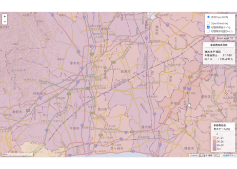 神奈川県：PowerBI&ローカルHTML向けH31年行政区域TopoJSON