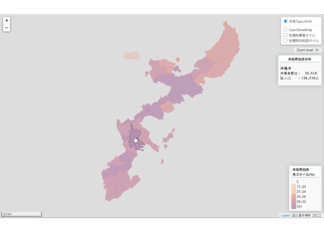 沖縄県：PowerBI&ローカルHTML向けH31年行政区域TopoJSON
