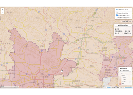 岐阜県：PowerBI&ローカルHTML向けH31年行政区域TopoJSON
