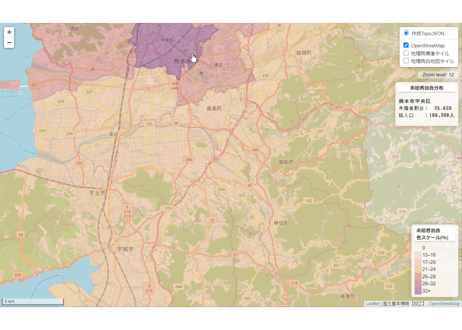 熊本県：PowerBI&ローカルHTML向けH31年行政区域TopoJSON