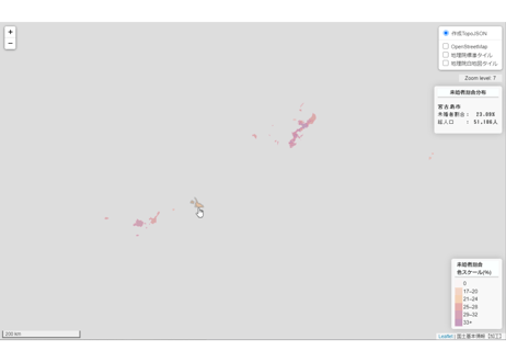 沖縄県：PowerBI&ローカルHTML向けH31年行政区域TopoJSON