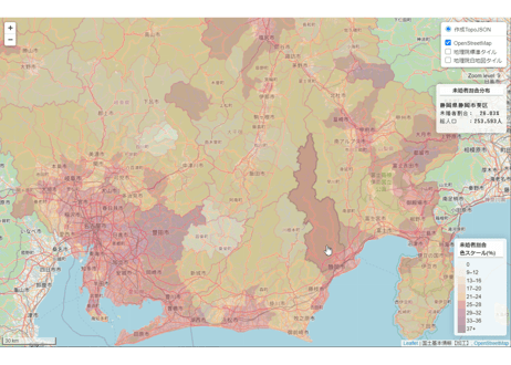 中部地方：PowerBI&ローカルHTML向けH31年行政区域TopoJSON