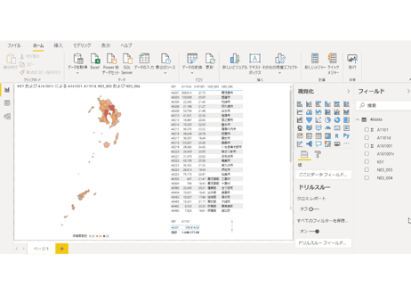 鹿児島県：PowerBI&ローカルHTML向けH31年行政区域TopoJSON