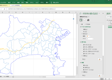 神奈川県：H31年行政区域地図のオートシェープ図形