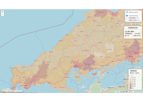 中国地方：PowerBI&ローカルHTML向けH31年行政区域TopoJSON