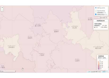 千葉県：PowerBI&ローカルHTML向けH31年行政区域TopoJSON