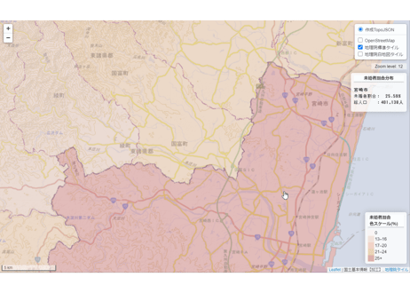 宮崎県：PowerBI&ローカルHTML向けH31年行政区域TopoJSON