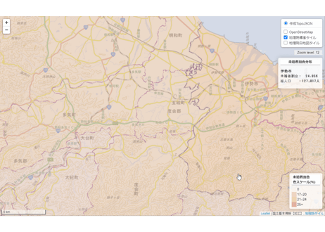 三重県：PowerBI&ローカルHTML向けH31年行政区域TopoJSON