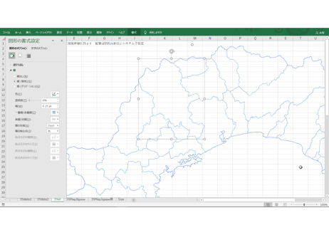 高知県：H31年行政区域地図のオートシェープ図形