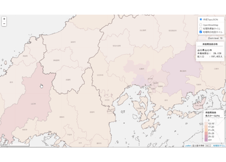 中国地方：PowerBI&ローカルHTML向けH31年行政区域TopoJSON