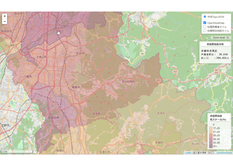 京都府：PowerBI&ローカルHTML向けH31年行政区域TopoJSON