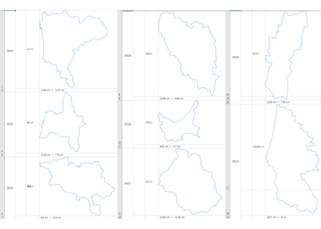 秋田県：H31年行政区域地図のオートシェープ図形
