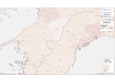 四国地方：PowerBI&ローカルHTML向けH31年行政区域TopoJSON