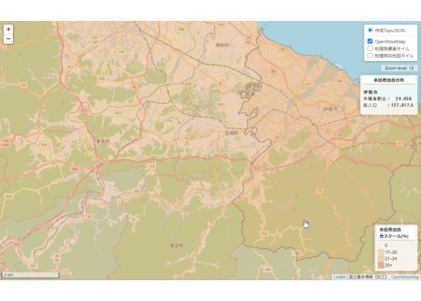三重県：PowerBI&ローカルHTML向けH31年行政区域TopoJSON