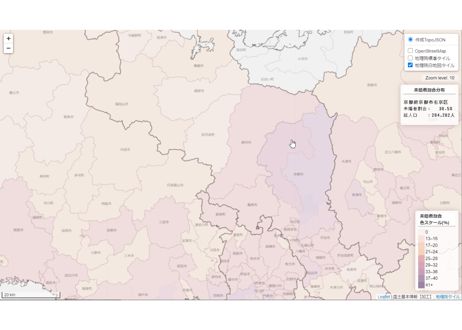 近畿地方：PowerBI&ローカルHTML向けH31年行政区域TopoJSON