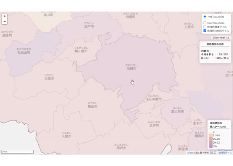 埼玉県：PowerBI&ローカルHTML向けH31年行政区域TopoJSON