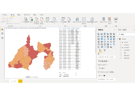 静岡県：PowerBI&ローカルHTML向けH31年行政区域TopoJSON